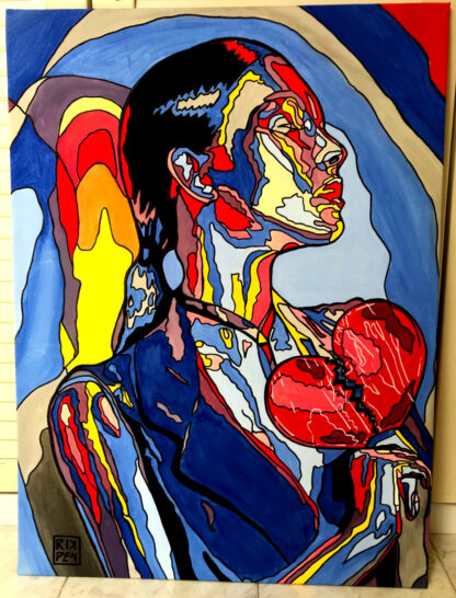 Opera su tela di Pop Art Viva pittorica di RikPen: è finita