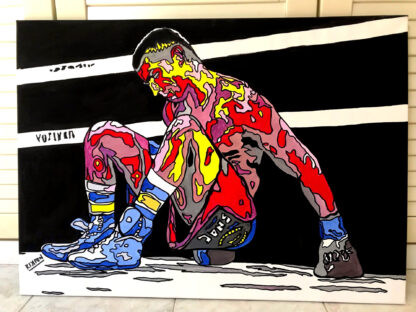 Opera su tela di Pop Art Viva pittorica di RikPen: pugile