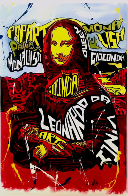 Opera su tela di Pop Art Viva pittorica di RikPen: monalisa